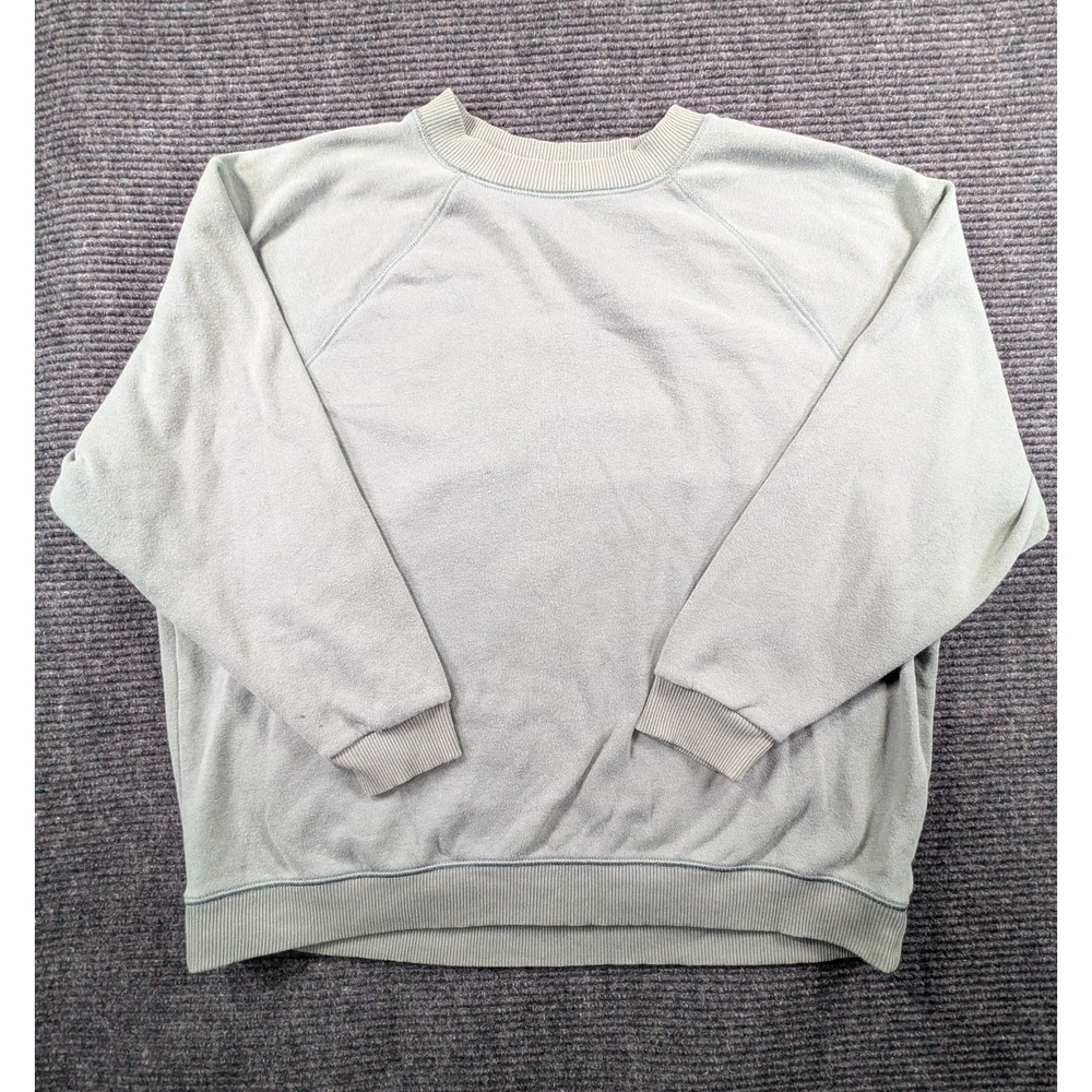 American Eagle Outfitters Sweatshirt Womens S Green Cotton Oversized Jegging Fit